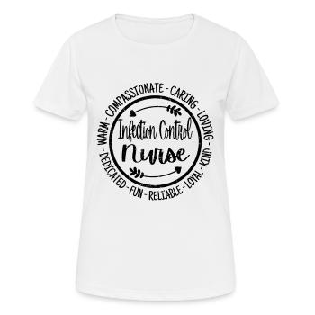 Escouade de soins infirmiers de l’infirmière de contrôle des infections - T-shirt respirant Femme - blanc - Devant - AI Model Female 172 dark (172cm)
