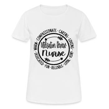 Examen de l’utilisation Infirmière Life Nursing Squad - T-shirt respirant Femme - blanc - Devant - AI Model Female 172 dark (172cm)