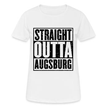 Straight Outta Augsbourg - T-shirt respirant Femme - blanc - Devant - AI Model Female 172 dark (172cm)