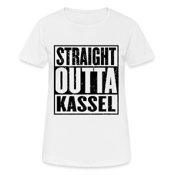 Straight Outta Kassel - Women's Breathable T-Shirt - white - Front - AI Model Female 172 dark (172cm)