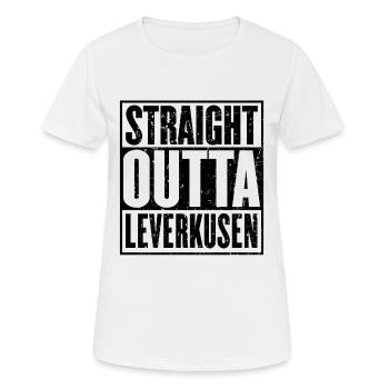 Sortie droite de Leverkusen - T-shirt respirant Femme - blanc - Devant - AI Model Female 172 dark (172cm)