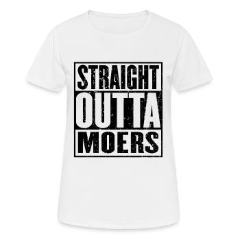 Droite Outta Moers - T-shirt respirant Femme - blanc - Devant - AI Model Female 172 dark (172cm)