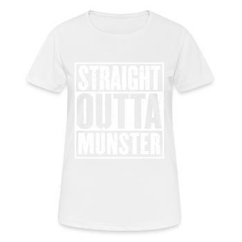Direkt aus Münster - Frauen T-Shirt atmungsaktiv - Weiß - Vorne - AI Model Female 172 dark (172cm)