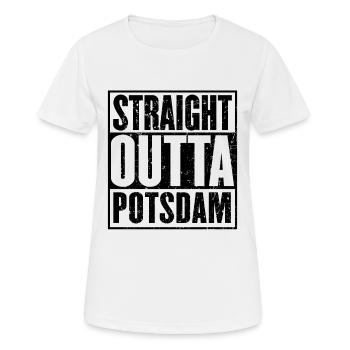 Direkt aus Potsdam - Frauen T-Shirt atmungsaktiv - Weiß - Vorne - AI Model Female 172 dark (172cm)