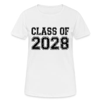 Klasse von 2028 - Frauen T-Shirt atmungsaktiv - Weiß - Vorne - AI Model Female 172 dark (172cm)