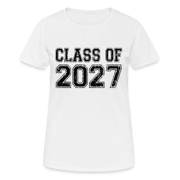 Classe de 2027 - T-shirt respirant Femme - blanc - Devant - AI Model Female 172 dark (172cm)