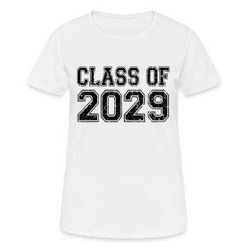 Klasse von 2029 - Frauen T-Shirt atmungsaktiv - Weiß - Vorne - AI Model Female 172 dark (172cm)