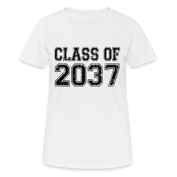 Klasse von 2037 - Frauen T-Shirt atmungsaktiv - Weiß - Vorne - AI Model Female 172 dark (172cm)