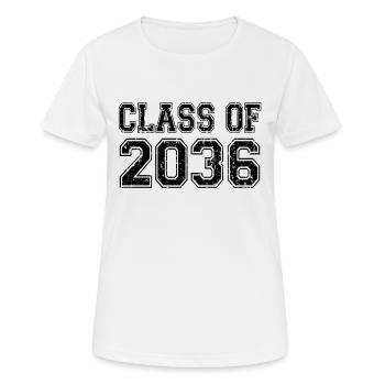 Klasse von 2036 - Frauen T-Shirt atmungsaktiv - Weiß - Vorne - AI Model Female 172 dark (172cm)