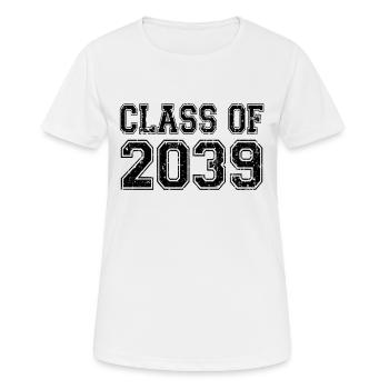 Klasse von 2039 - Frauen T-Shirt atmungsaktiv - Weiß - Vorne - AI Model Female 172 dark (172cm)