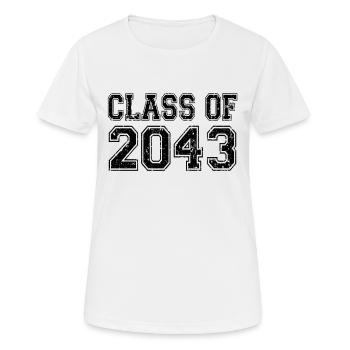 Klasse von 2043 - Frauen T-Shirt atmungsaktiv - Weiß - Vorne - AI Model Female 172 dark (172cm)