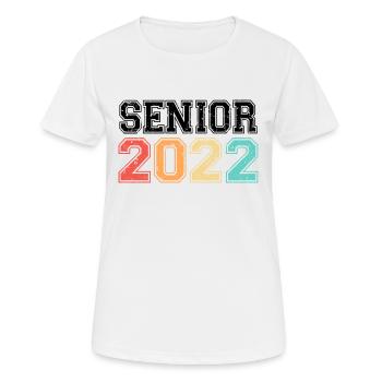 Senior 2022 Rétro Vintage - T-shirt respirant Femme - blanc - Devant - AI Model Female 172 dark (172cm)