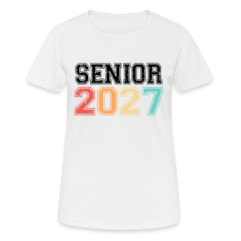 Senior 2027 Rétro Vintage - T-shirt respirant Femme - blanc - Devant - AI Model Female 172 dark (172cm)