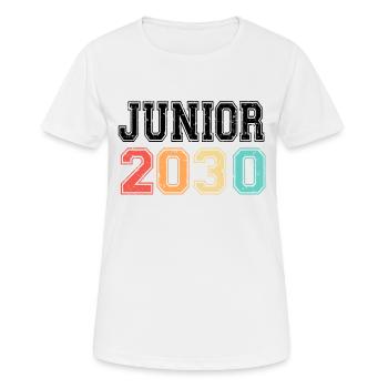 Junior 2030 Retro Jahrgang - Frauen T-Shirt atmungsaktiv - Weiß - Vorne - AI Model Female 172 dark (172cm)