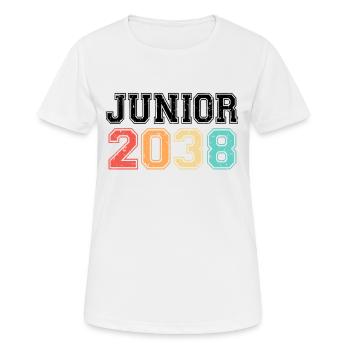 Junior 2038 Retro Jahrgang - Frauen T-Shirt atmungsaktiv - Weiß - Vorne - AI Model Female 172 dark (172cm)