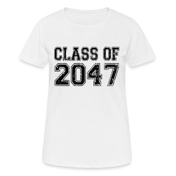 Classe de 2047 - T-shirt respirant Femme - blanc - Devant - AI Model Female 172 dark (172cm)