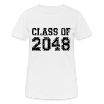 Klasse von 2048 - Frauen T-Shirt atmungsaktiv - Weiß - Vorne - AI Model Female 172 dark (172cm)