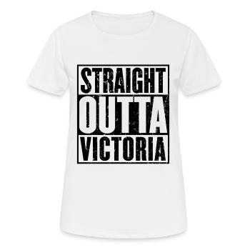 Straight Outta Victoria Vintage - T-shirt respirant Femme - blanc - Devant - AI Model Female 172 dark (172cm)