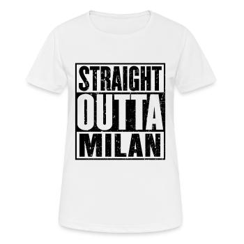 Straight Outta Milan - T-shirt respirant Femme - blanc - Devant - AI Model Female 172 dark (172cm)
