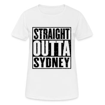 Straight Outta Sydney - T-shirt respirant Femme - blanc - Devant - AI Model Female 172 dark (172cm)