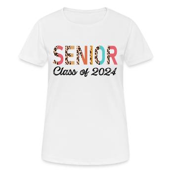 Classe Senior De 2024 Leopard Seniors 23 - T-shirt respirant Femme - blanc - Devant - AI Model Female 172 dark (172cm)