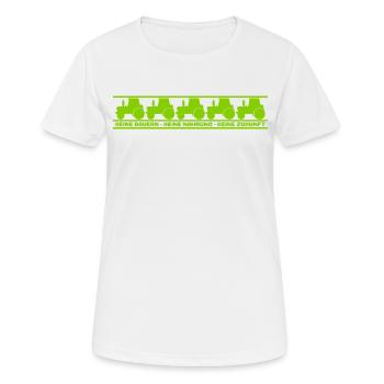 Protest - Keine Bauern Keine Nahrung Keine Zukunft - Frauen T-Shirt atmungsaktiv - Weiß - Vorne - AI Model Female 172 dark (172cm)