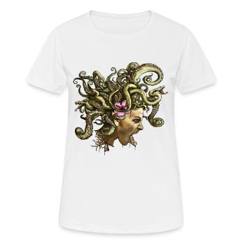 Medusa 2 - Frauen T-Shirt atmungsaktiv - Weiß - Vorne - AI Model Female 172 dark (172cm)
