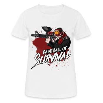 Joueur de paintball | Paintballer Xball cadeau - T-shirt respirant Femme - blanc - Devant - AI Model Female 172 dark (172cm)