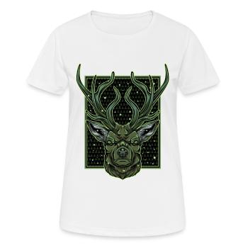 Bois de cerf - T-shirt respirant Femme - blanc - Devant - AI Model Female 172 dark (172cm)