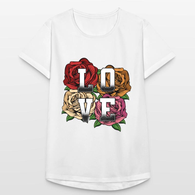 Déclaration de roses d'amour de l'idée de déclaration de déclaration d'amour T-shirt respirant Femme