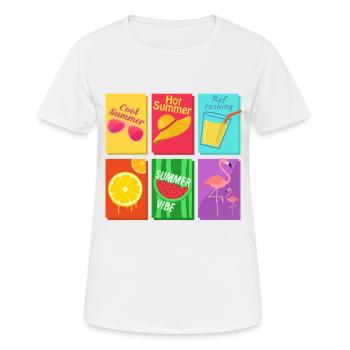 été - T-shirt respirant Femme - blanc - Devant - AI Model Female 172 dark (172cm)
