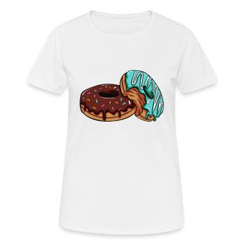 Donuts - T-shirt respirant Femme - blanc - Devant - AI Model Female 172 dark (172cm)