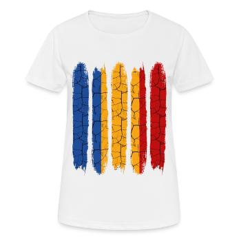 Trendy Tschad Modern Nationalfarben Geschenkidee - Frauen T-Shirt atmungsaktiv - Weiß - Vorne - AI Model Female 172 dark (172cm)