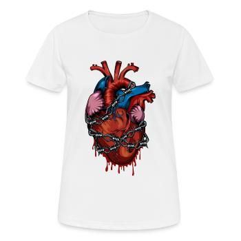 Anatomie Herz Stacheldraht - Frauen T-Shirt atmungsaktiv - Weiß - Vorne - AI Model Female 172 dark (172cm)