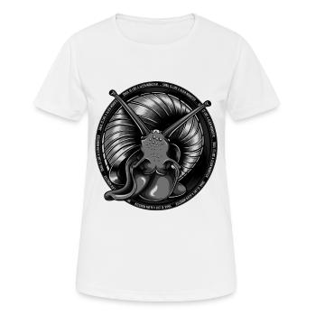 Cool Schnecke - Frauen T-Shirt atmungsaktiv - Weiß - Vorne - AI Model Female 172 dark (172cm)