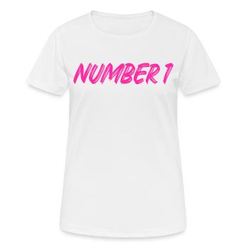Number 1 - one - first - first - 1 - number 1 - Women's Breathable T-Shirt - white - Front - AI Model Female 172 dark (172cm)