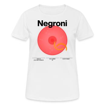 Cocktail Mixology für die Hausbar „Negroni“ - Frauen T-Shirt atmungsaktiv - Weiß - Vorne - AI Model Female 172 dark (172cm)