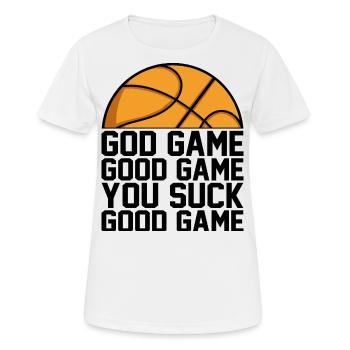 God Game Bon Jeu Vous Sucer Bon Jeu Dire - T-shirt respirant Femme - blanc - Devant - AI Model Female 172 dark (172cm)