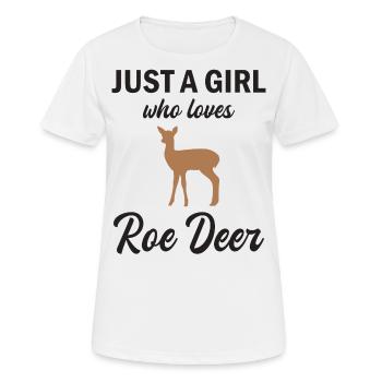 Reh Rehkitz Waldtiere Mädchen Geschenk - Frauen T-Shirt atmungsaktiv - Weiß - Vorne - AI Model Female 172 dark (172cm)