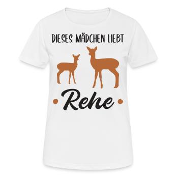 Reh Rehkitz Waldtiere Mädchen Geschenk - Frauen T-Shirt atmungsaktiv - Weiß - Vorne - AI Model Female 172 dark (172cm)