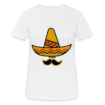 Sombrero - Frauen T-Shirt atmungsaktiv - Weiß - Vorne - AI Model Female 172 dark (172cm)