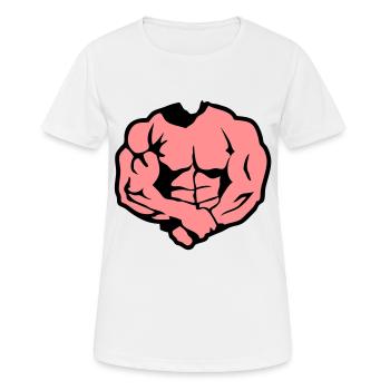 Körper Bodybuilding Athleten Muskel - Frauen T-Shirt atmungsaktiv - Weiß - Vorne - AI Model Female 172 dark (172cm)