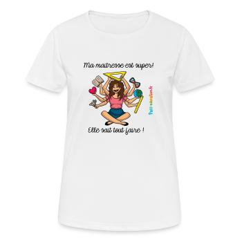 My mistress is great! She knows how to do everything! - Women's Breathable T-Shirt - white - Front - AI Model Female 172 dark (172cm)