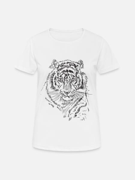 tigre - T-shirt respirant Femme - blanc