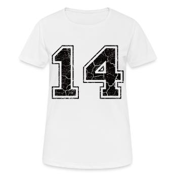 Paie 14 in Used Look - T-shirt respirant Femme - blanc - Devant - AI Model Female 172 dark (172cm)