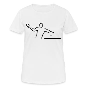 Table tennis rackets, table tennis - Women's Breathable T-Shirt - white - Front - AI Model Female 172 dark (172cm)