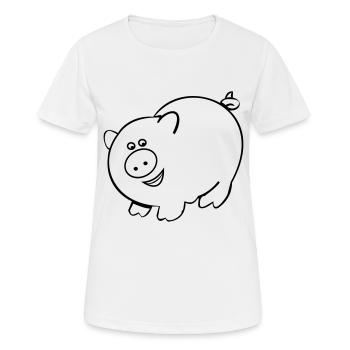 De porcs - T-shirt respirant Femme - blanc - Devant - AI Model Female 172 dark (172cm)
