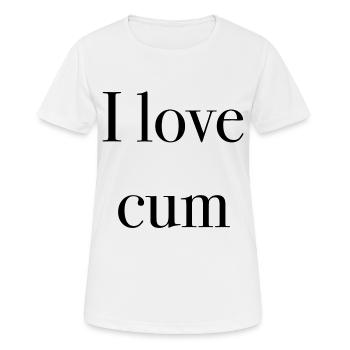 cum gay couple sperma - Frauen T-Shirt atmungsaktiv - Weiß - Vorne - AI Model Female 172 dark (172cm)