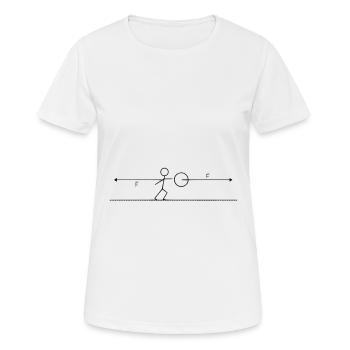 newton's 3rd law - Women's Breathable T-Shirt - white - Front - AI Model Female 172 dark (172cm)