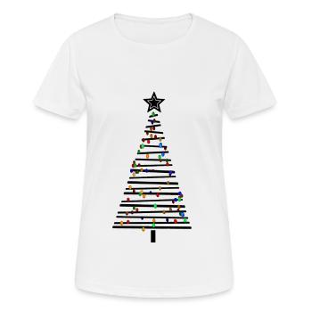 christmas tree - Women's Breathable T-Shirt - white - Front - AI Model Female 172 dark (172cm)